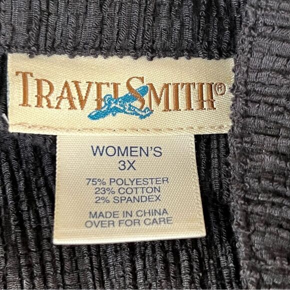 Vintage Travelsmith Black Crepe Lightweight Jacket Size 3X Classic Modest - Picture 7 of 7